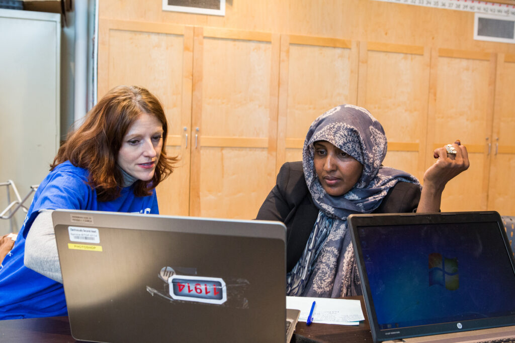Gates Foundation employees volunteered at the Neighborhood House High Point in Seattle, WA.