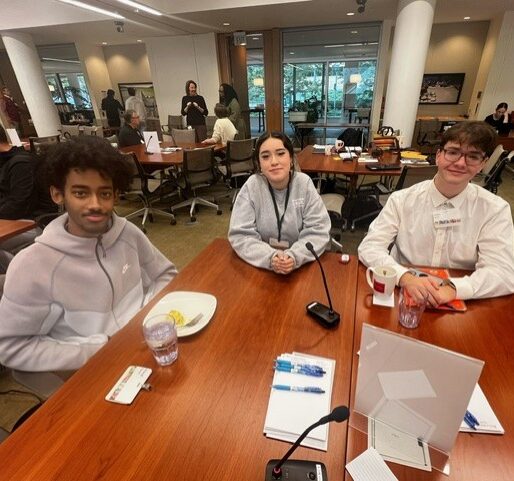 Abeal, Liliana, and Justin at an Education Roundtable event at the Gates Foundation.