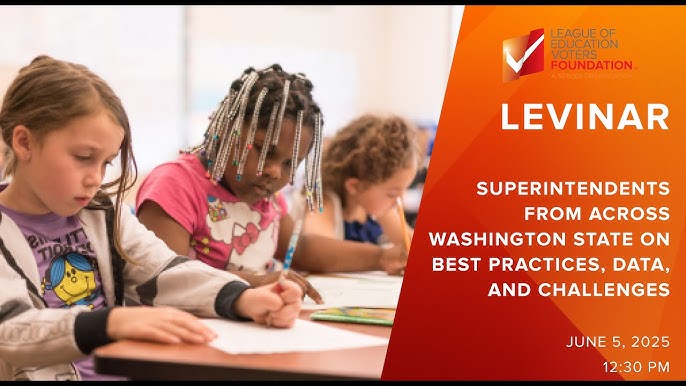 Three children writing on desk.