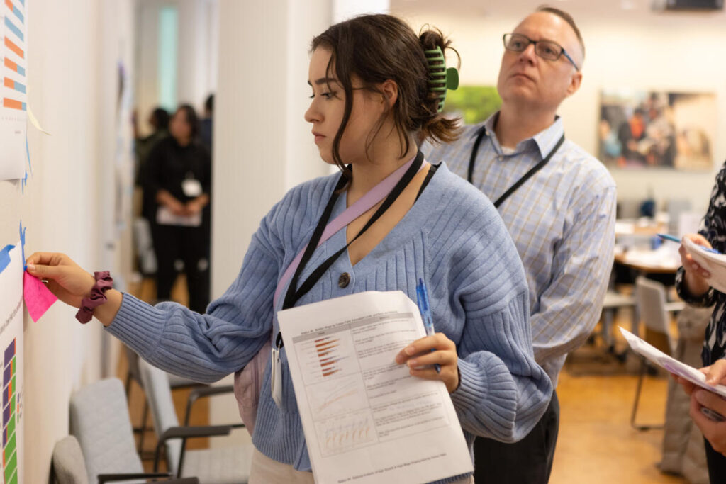 Liliana participates in a workshop during an Education Roundtable event at the Gates Foundation