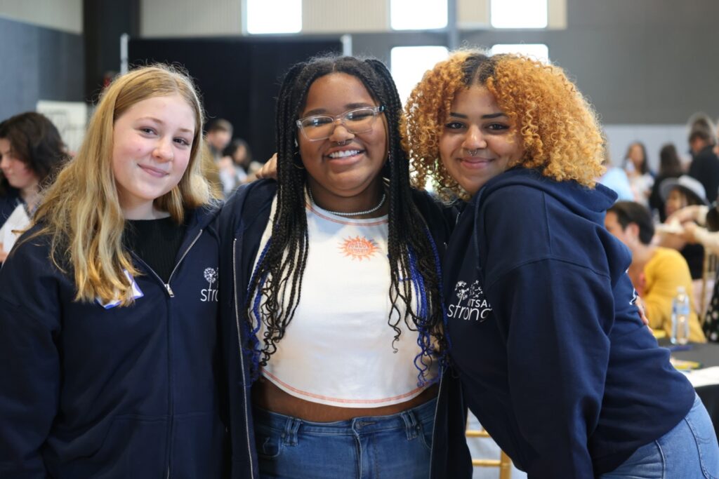 Eden Parry, Leyla Noel and Ebony Noel pose at the Future Bound Convening in Bremerton on June 13, 2023.