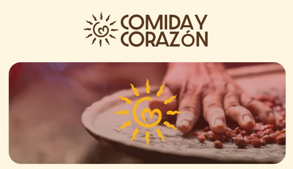Comida y corazon grapic