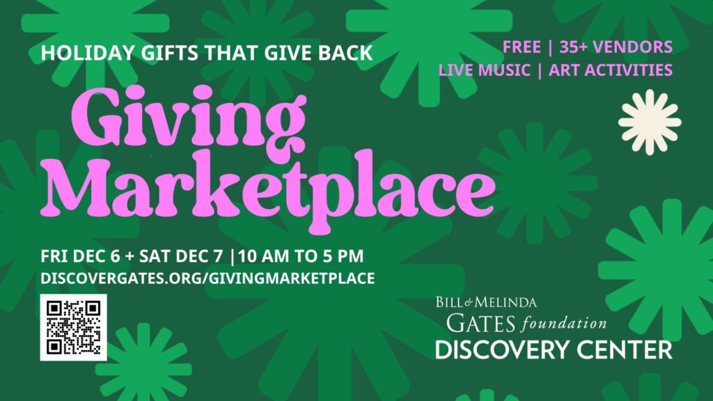 Giving Marketplace Event "Friday December 6th and Saturday December 7th from 10am to 5pm