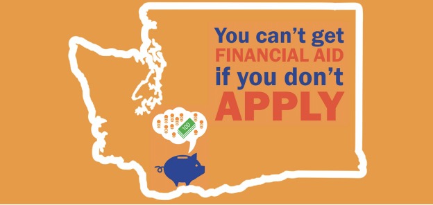 You can't get Financial Aid if you don't apply, graphic image.