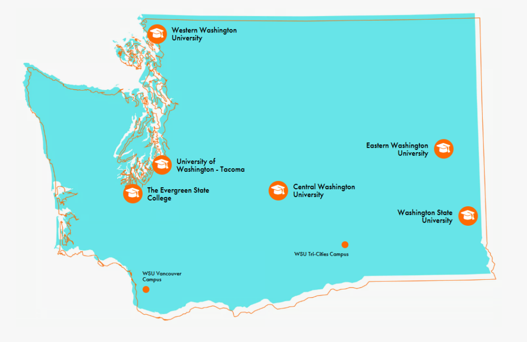 WA University Map